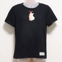 黒猫プリントTシャツ【L】