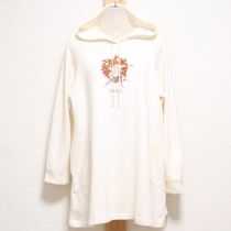 生成苺ハートリース刺繍スウェットチュニック