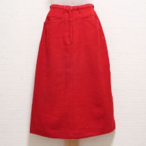 赤ウールツイードスカート