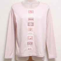 ピンクワッペン付き長Tシャツ【3(M)】