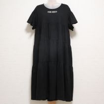 黒ロゴカットソーワンピース
