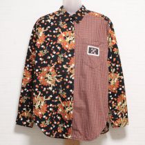 黒系苺リースptパッチワークブラウス
