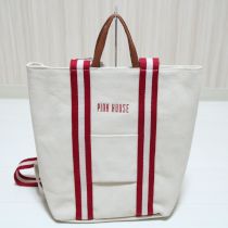 生成×赤キャンバストート型リュック