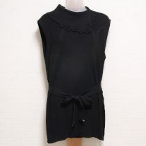 黒花モチーフニットジレ【3(9号)】