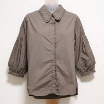 モカタックアクセントシャツブラウス