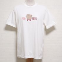 白顔くまプリントTシャツ