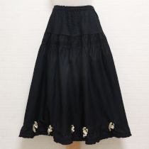 黒鈴蘭モチーフスカート