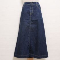 紺ネーム付きデニムスカート【4(L)】