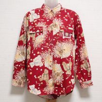 赤花かごとくまptボタンダウンシャツ【L】