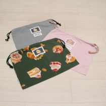 グリーン×ピンクドルチェ巾着3枚セット