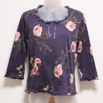 パープル系薔薇ptカットソー【L】
