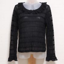 黒ストレッチレースシアカットソー