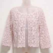 ピンククロッシェカーディガン