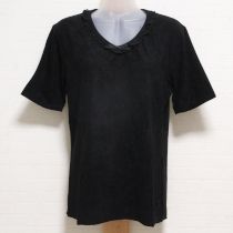 黒リボン使いパイルカットソー【M】