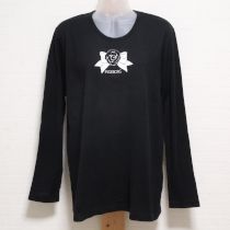 黒リボンカメリア長Tシャツ【L】