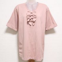 ピンクリボン付きTシャツ【L】
