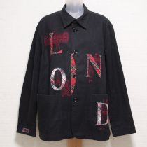 黒パッチ&刺繍ジャケット【L】
