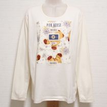 生成勿忘草くまゼッケン長Tシャツ【L】