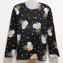 黒マーガレットブーケpt長Tシャツ