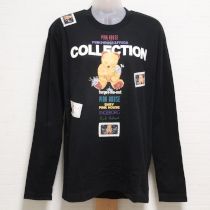 黒勿忘草くまpt&ネーム使い長Tシャツ