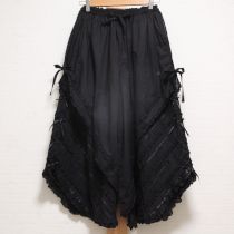 黒サテンリボン使いローンパンツ