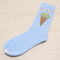 ブルーアイスクリーム柄ソックス