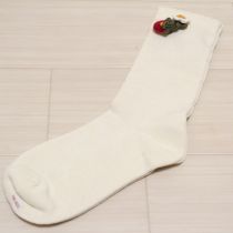 生成苺モチーフ編み込みソックス