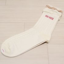 生成ロゴ入り配色フリルソックス