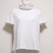 白ロゴ入りハイネックカットソー【L】