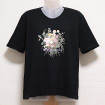 黒ブーケptTシャツ