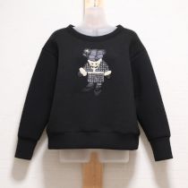 黒くまアップリケダンボールジャージトレーナー【3(9号)】
