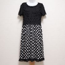 黒シフォンドット段々フリルワンピース【9号】