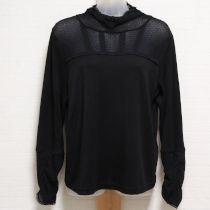 黒ネットチュール使いタートルネックカットソー【4(11号)】