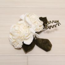 白系薔薇2輪コサージュ