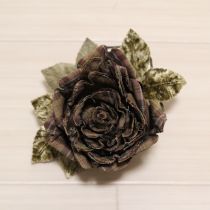 ブラウン系オリチェ薔薇コサージュ