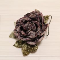 ボルドー系オリチェ薔薇コサージュ