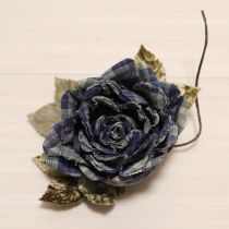 ブルー系オリチェ薔薇コサージュ