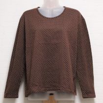 こげ茶ドット長Tシャツ
