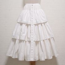 白ピンタック段々スカート