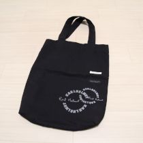 黒ロゴプリントトートバッグ