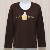 こげ茶香水瓶pt長Tシャツ