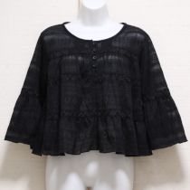 黒レース柄カットソーカーディガン