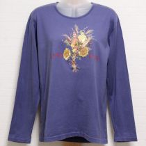 パープル系ひまわりpt長Tシャツ