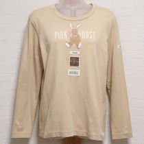 ベージュ系バンダナうさぎ長Tシャツ【M】