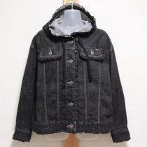 黒メリーストロベリー刺繍デニムジャケット