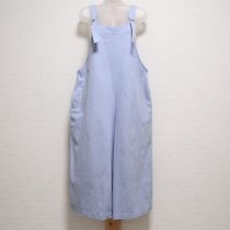 ライトブルーソフトデニムサロペットパンツ