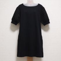 黒ローンフリル袖カットソーチュニック