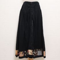 黒裾パッチワークカットソースカート