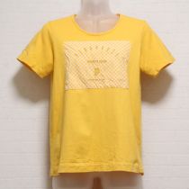 黄ギンガムゼッケンTシャツ【M】