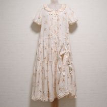 生成系桜ptモチーフ付きたくし上げワンピース